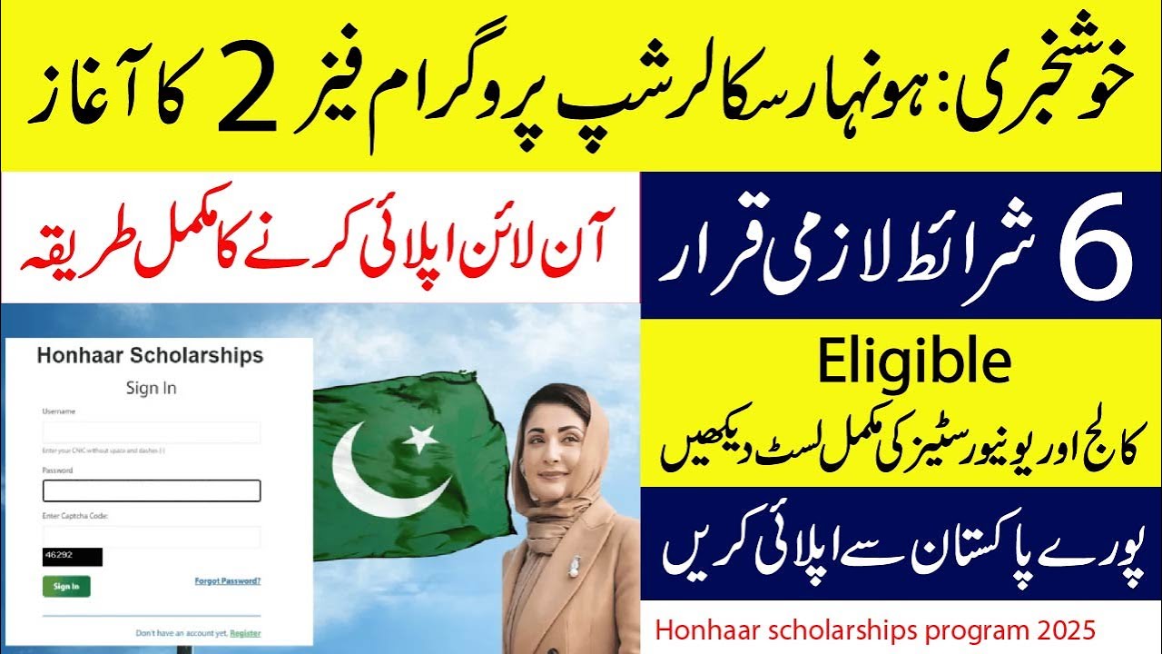 Honhaar Scholarships 2025 Phase 2 | Undergraduate Scholarship Program | Apply Now