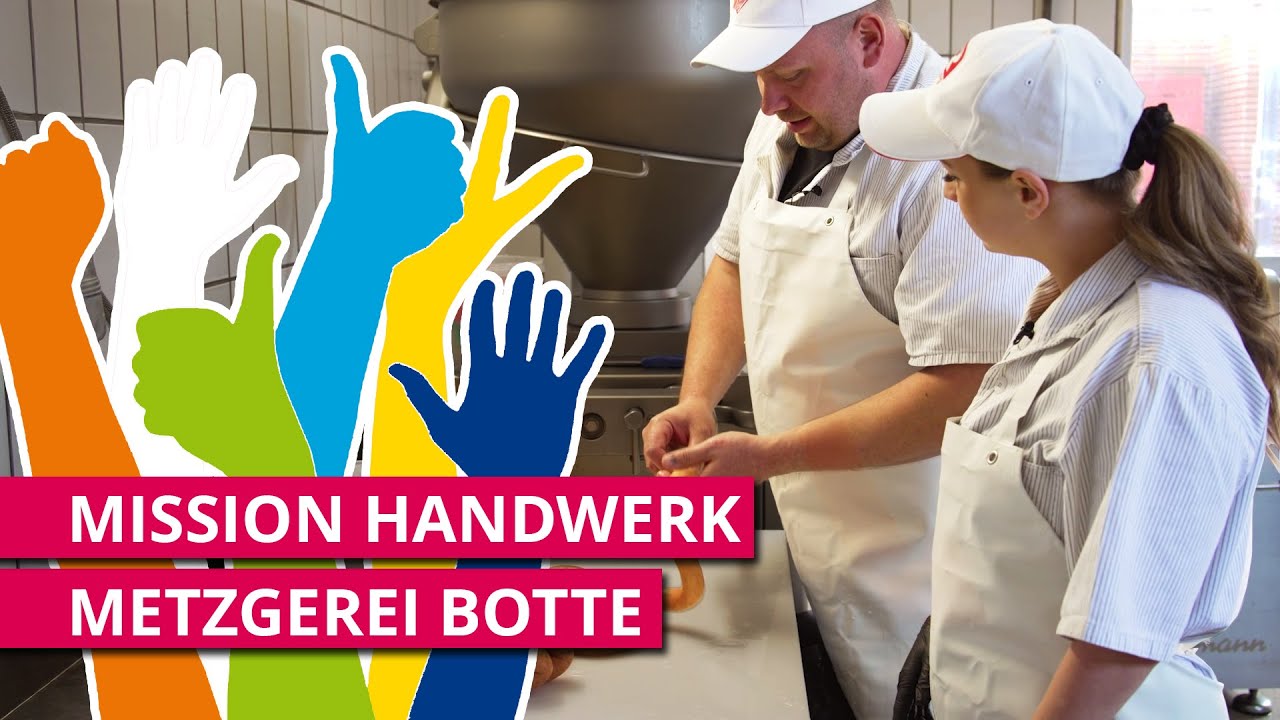 Praktikantin Carina unterwegs bei der Metzgerei Botte in der „Mission Handwerk Meister´ die Zukunft