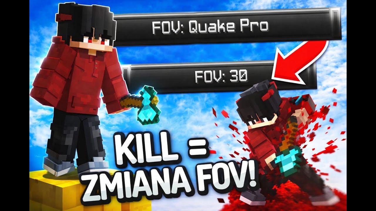 KAŻDY KILL = ZMIANA FOV 😵  Minecraft Challenge