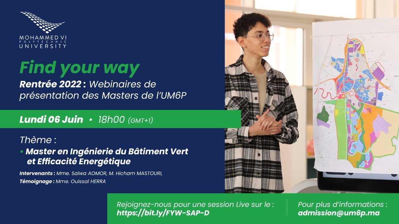 UM6P|SAP+D: Master en Ingénierie du Bâtiment Vert et Efficacité Energétique