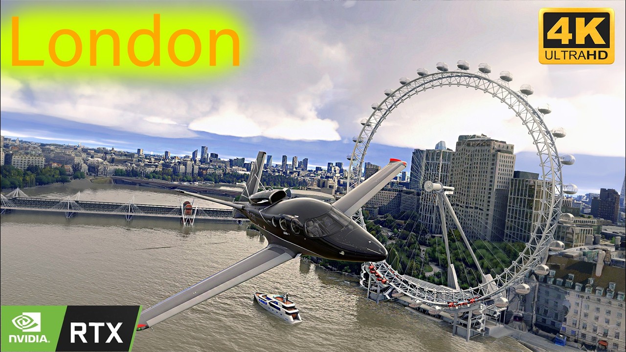 Photoreal London Flight in TRUE [4K] Ultra Graphics - MSFS 2024