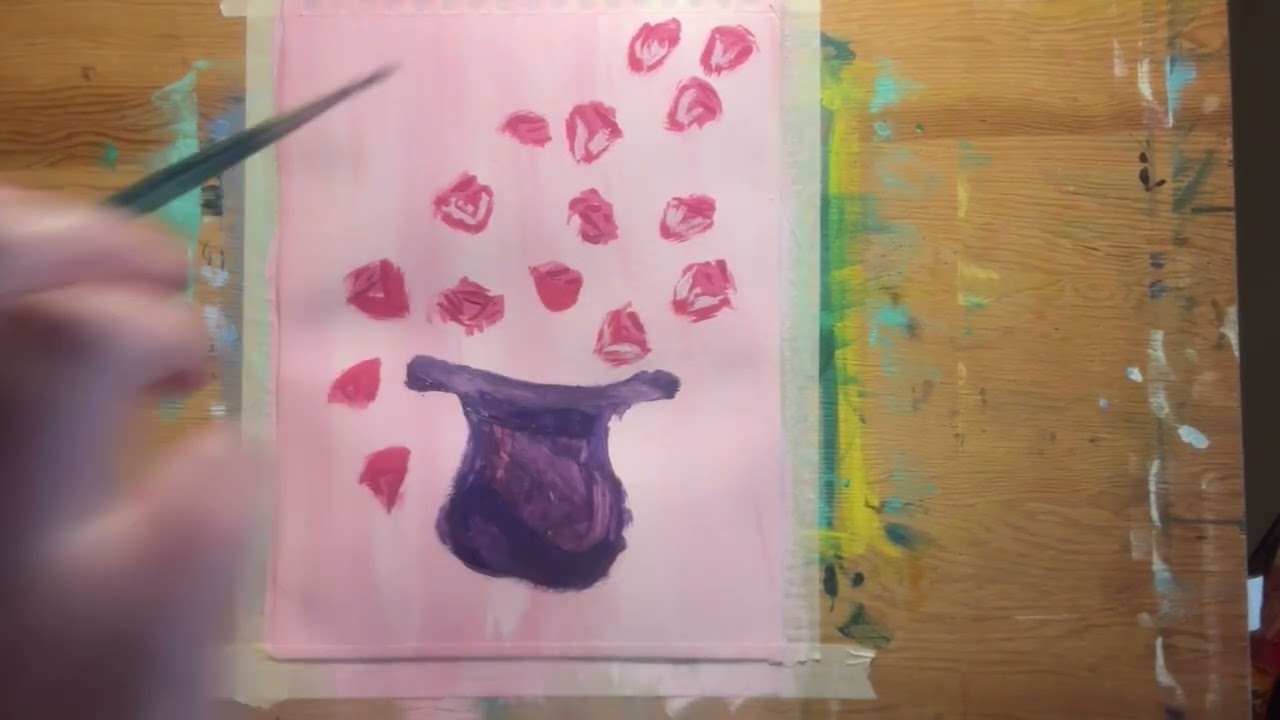 PAINTING FLOWERS THE EASY WAY | super simple tutorial if you’ve forgotten Valentine’s Day