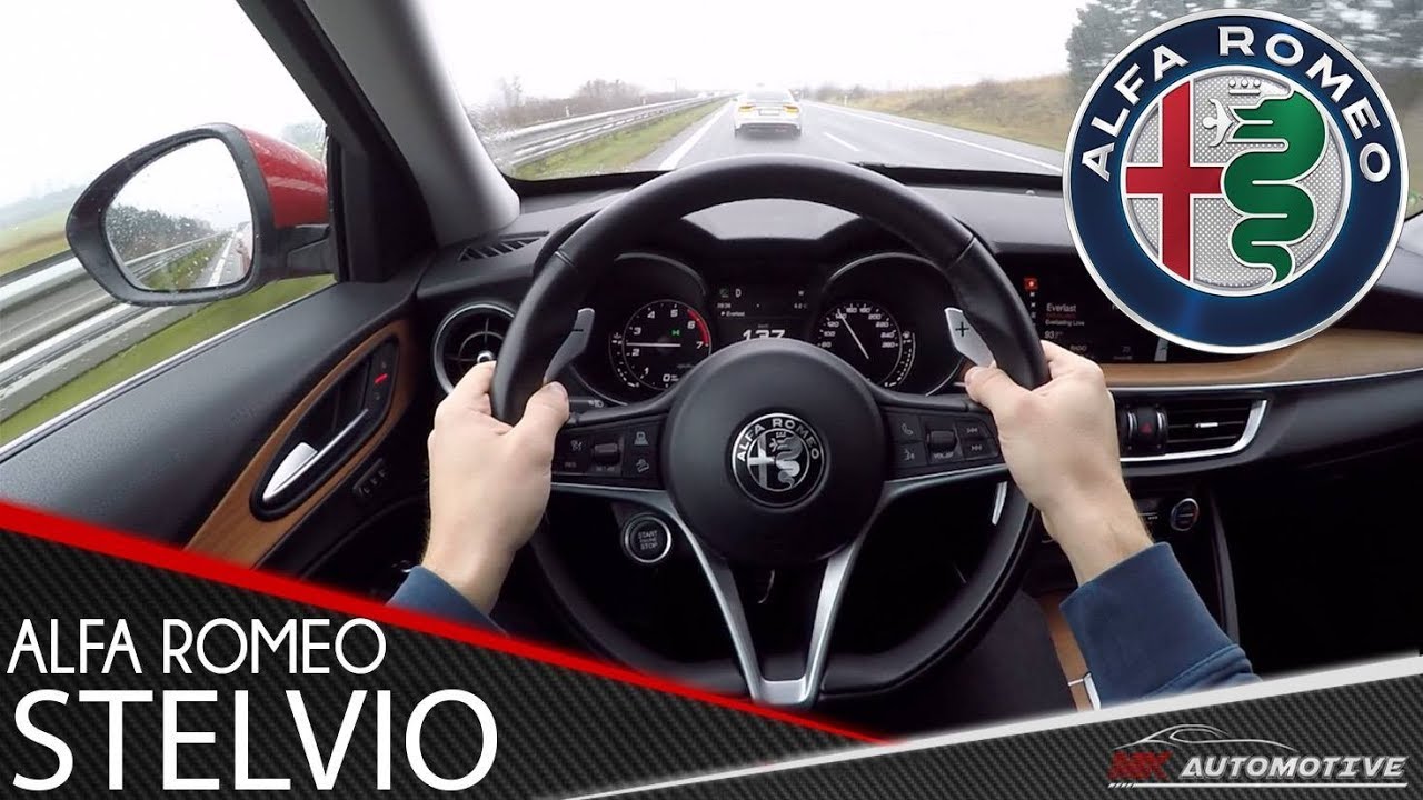 Alfa Romeo Stelvio Q4 280 HP POV Dynamic Test Drive + Acceleration 0 - 200 km/h