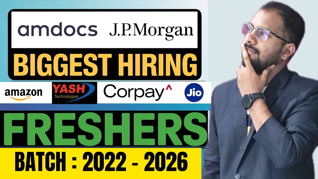 Amdocs New Recruitment Drive Announced For Freshers | JP Morgan, Amazon, Corpay, parexel, Jobs