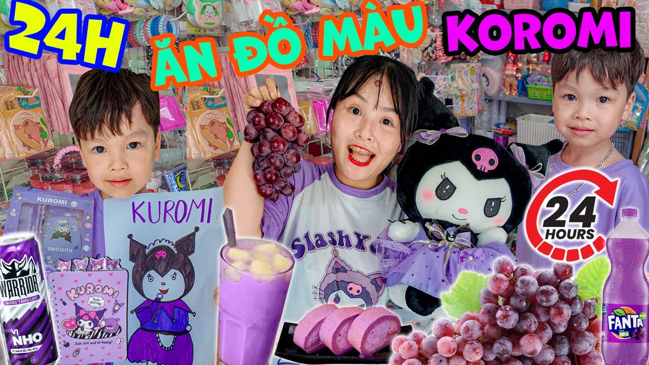 Thử Thách 24H Ăn Đồ Theo Màu KOROMI cùng Em Ziu