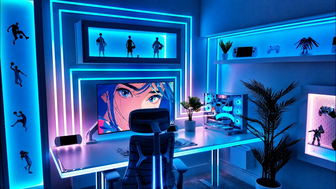 I Built the Ultimate Custom Gaming Room! COMPLETE Start to Finish Build Video.