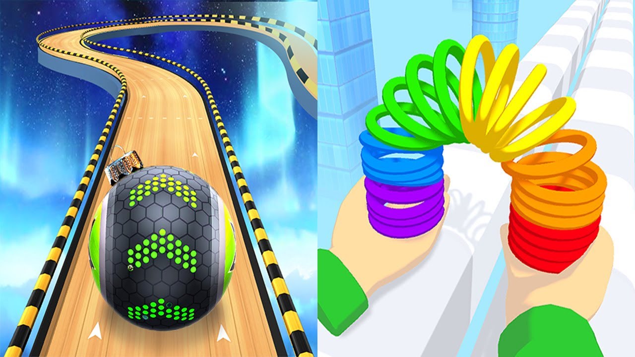 Going Balls VS Toy Spring - All Levels Gameplay Android iOS Ep 1
