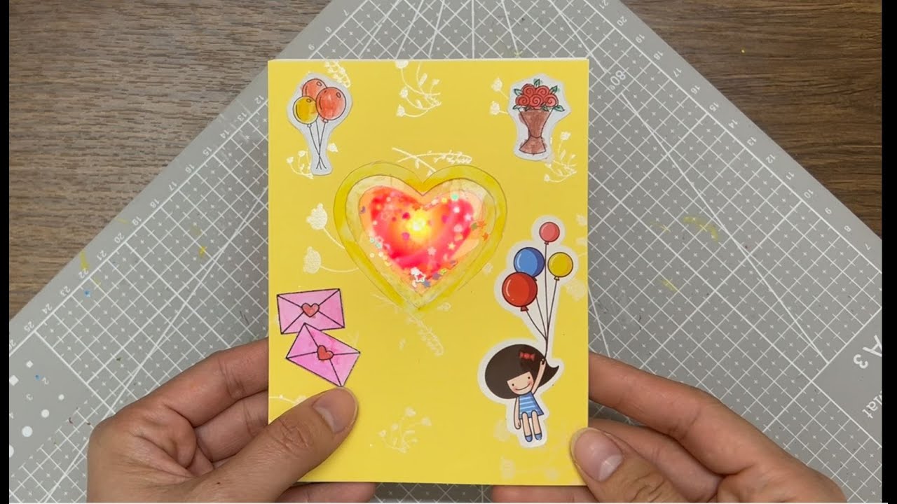 DIY Glowing Heart Card 💖 | Handmade Light-Up Paper Card