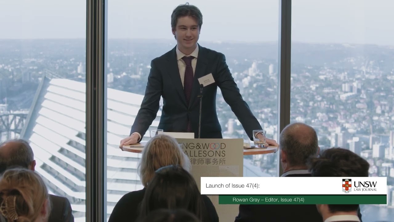 UNSW Law Journal Launch of Issue 47(4)