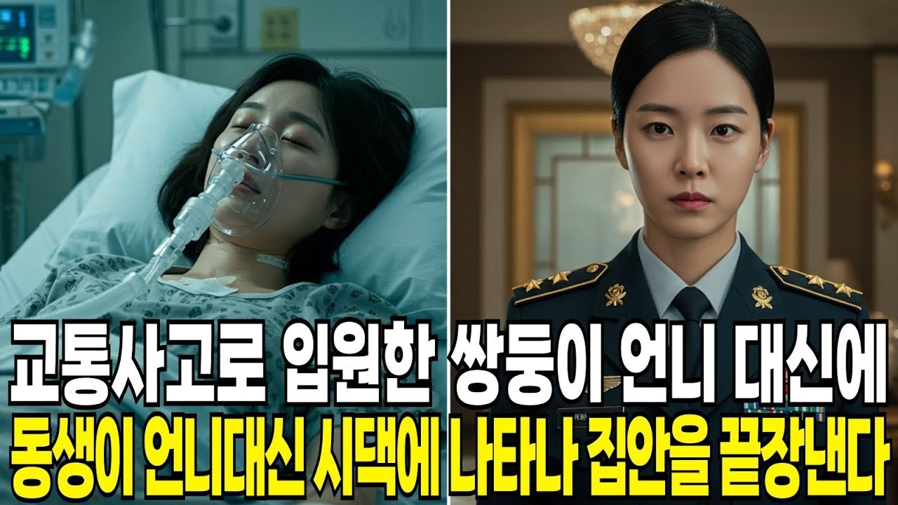10년 참고 지낸 언니, 그러나 교통사고로 중환자실에서  그냥 죽어버리지 그랬냐   이 말한마디에 쌍둥이 2스타 동생이 시댁 집안을 끝장내버렸다
