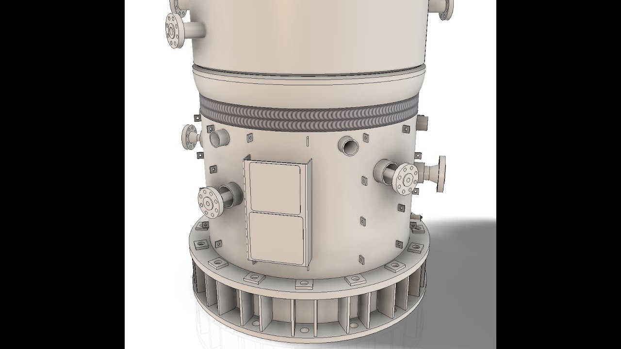 Training Course [Vertical Vessel from A to Z], 3D model and fabrication drawings