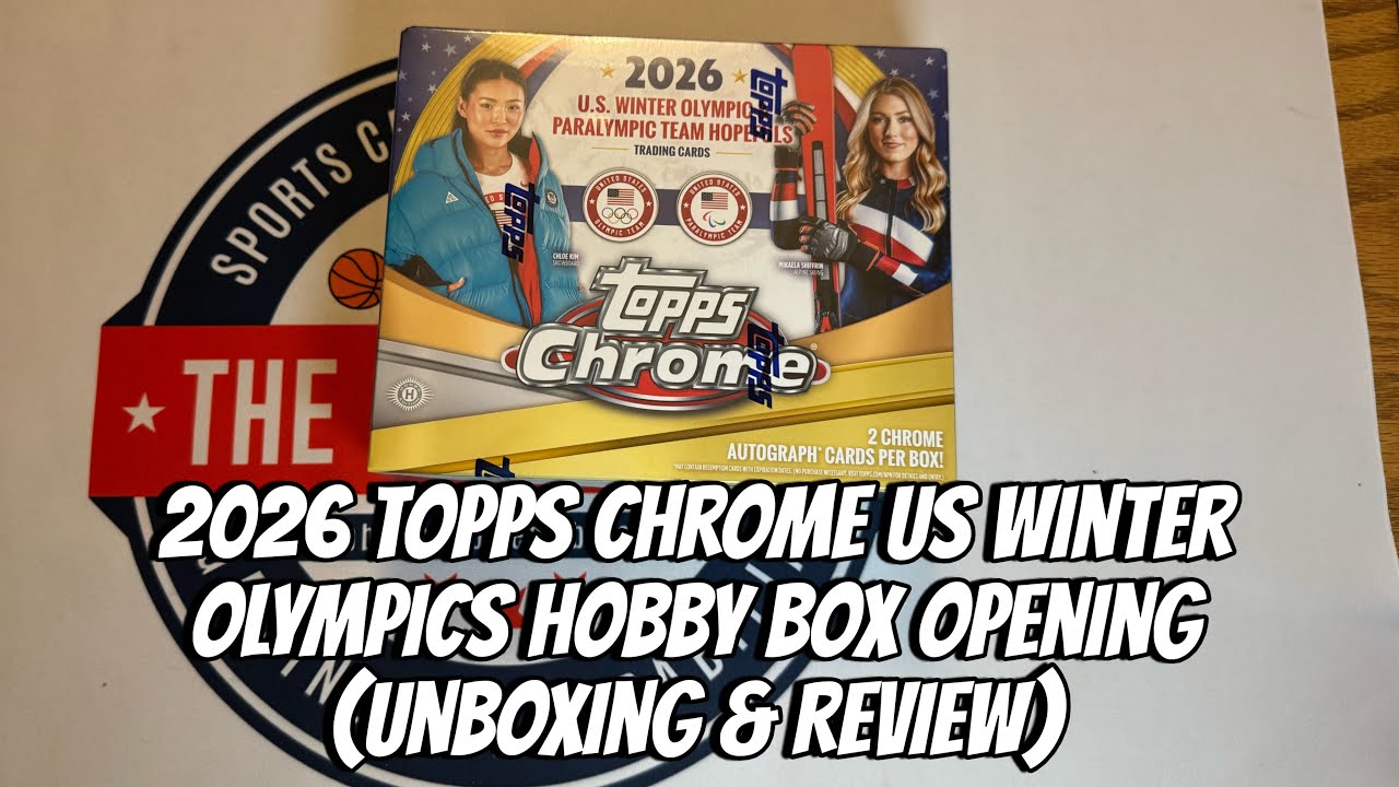 Распаковка и обзор коллекционной коробки Topps Chrome 2026 года с фигурками сборной США по зимним...