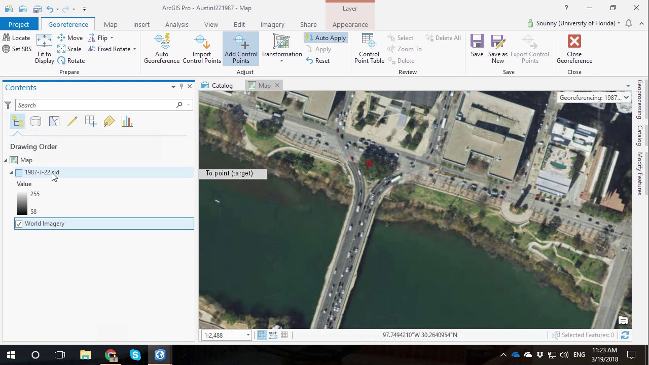 Georeferencing a Historical Air Photo in ArcGIS Pro