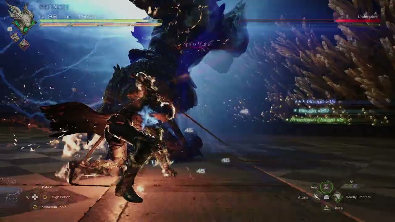 Clive vs The Undertaker Fight Final Fantasy XVI