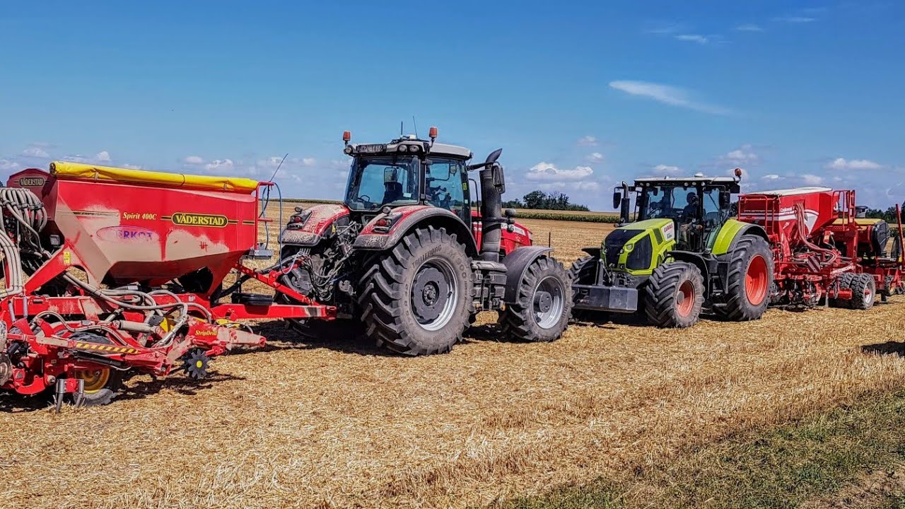 Siew Rzepaku Na Dwa Zestawy ☆ Claas Axion 850 ☆ Massey Ferguson 8730 S  ☆ Czajkowski ☆ Vaderstad