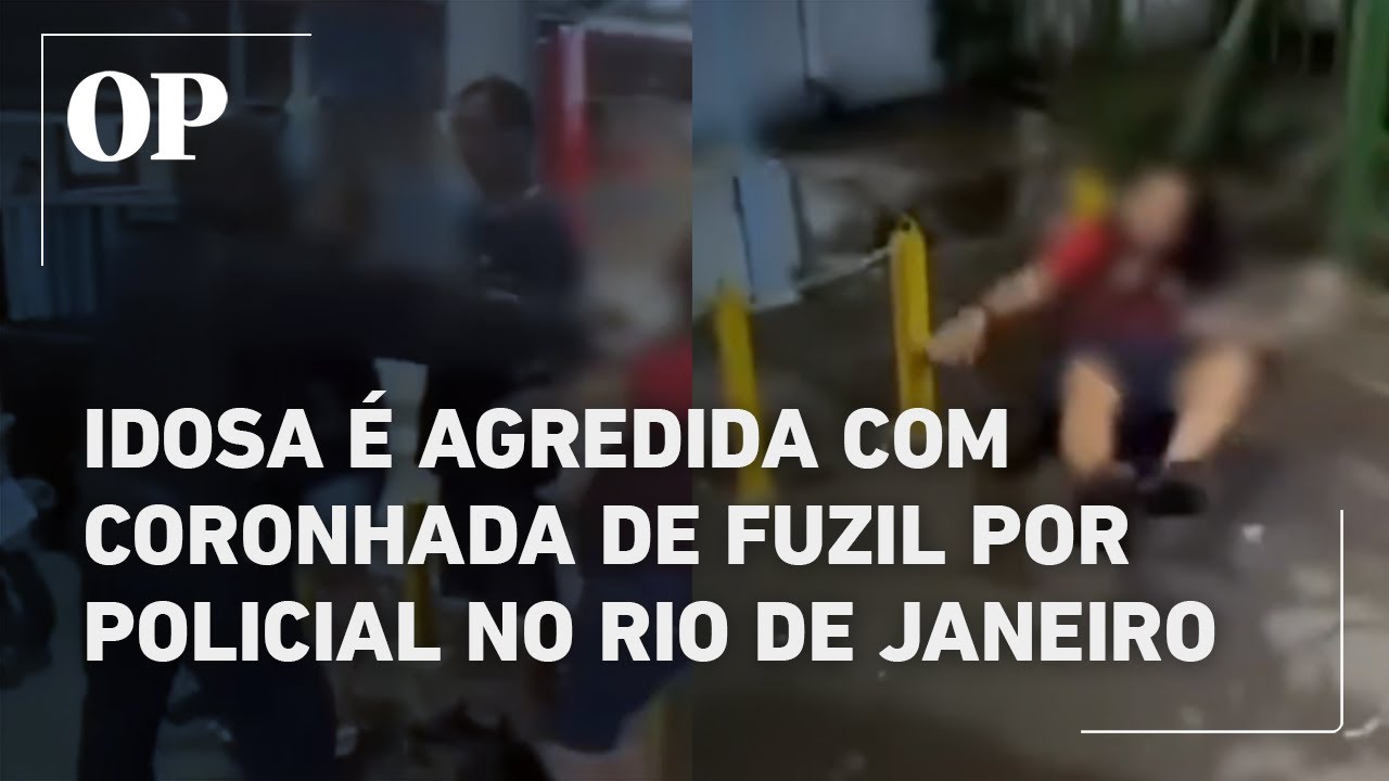 Idosa &eacute; agredida com coronhada de fuzil por policial militar no Rio de Janeiro