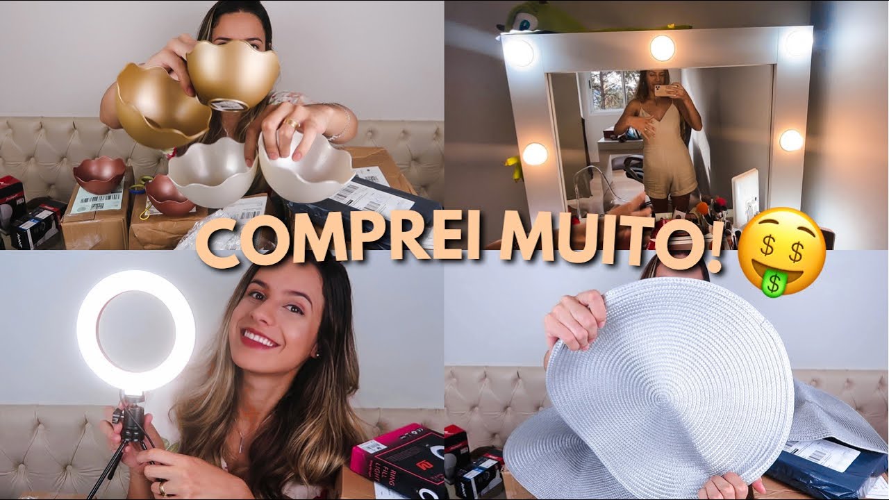 COMPRINHAS NA SHOPEE #8 | *ring light muito barata* 😱 + utilidades pro lar