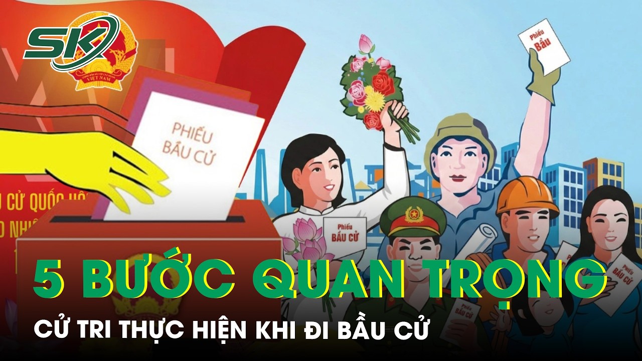 Hướng dẫn chi tiết 5 bước cử tri thực hiện khi đi bầu cử và những điều cần lưu ý | SKĐS