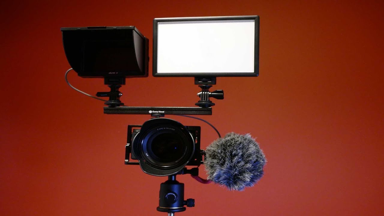 Ultimate Sony a6300 Camera Rig Setup with Monitor, Rode Mic & LED light
