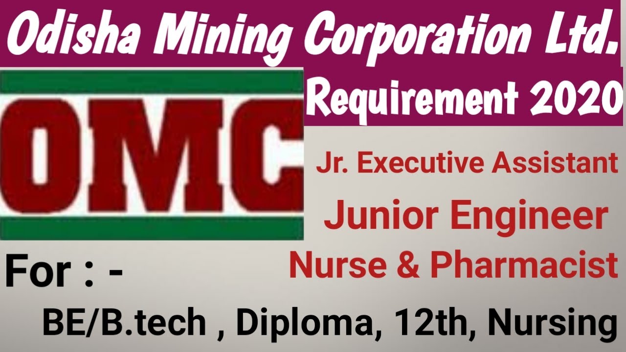 OMC job, Odisha Mining Corporation Ltd.Vacancy for Junior engineer,Junior excutive assistant, Nurse