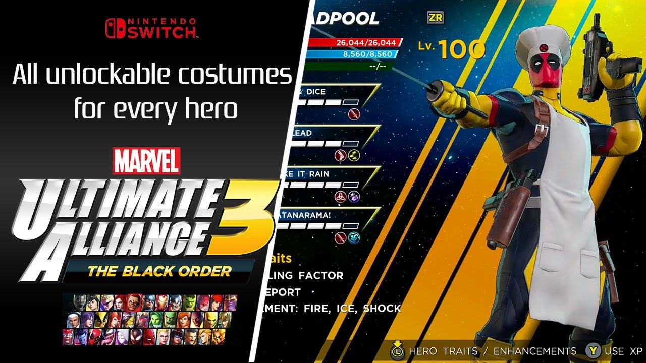Marvel Ultimate Alliance 3 | All Unlockable Costumes for All Characters