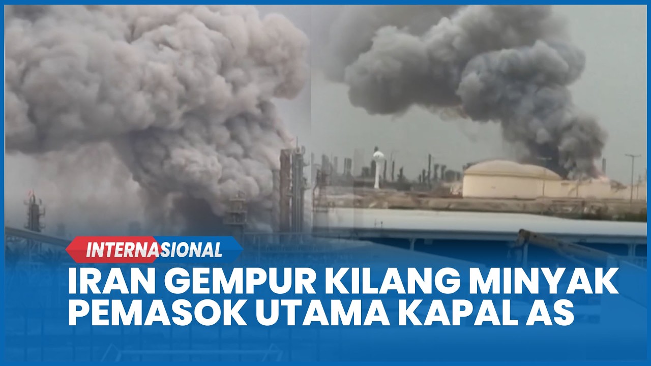MEMBARA! Iran Gempur Kilang Minyak Bapco Pemasok Utama Kapal Angkatan Laut AS di Bahrain