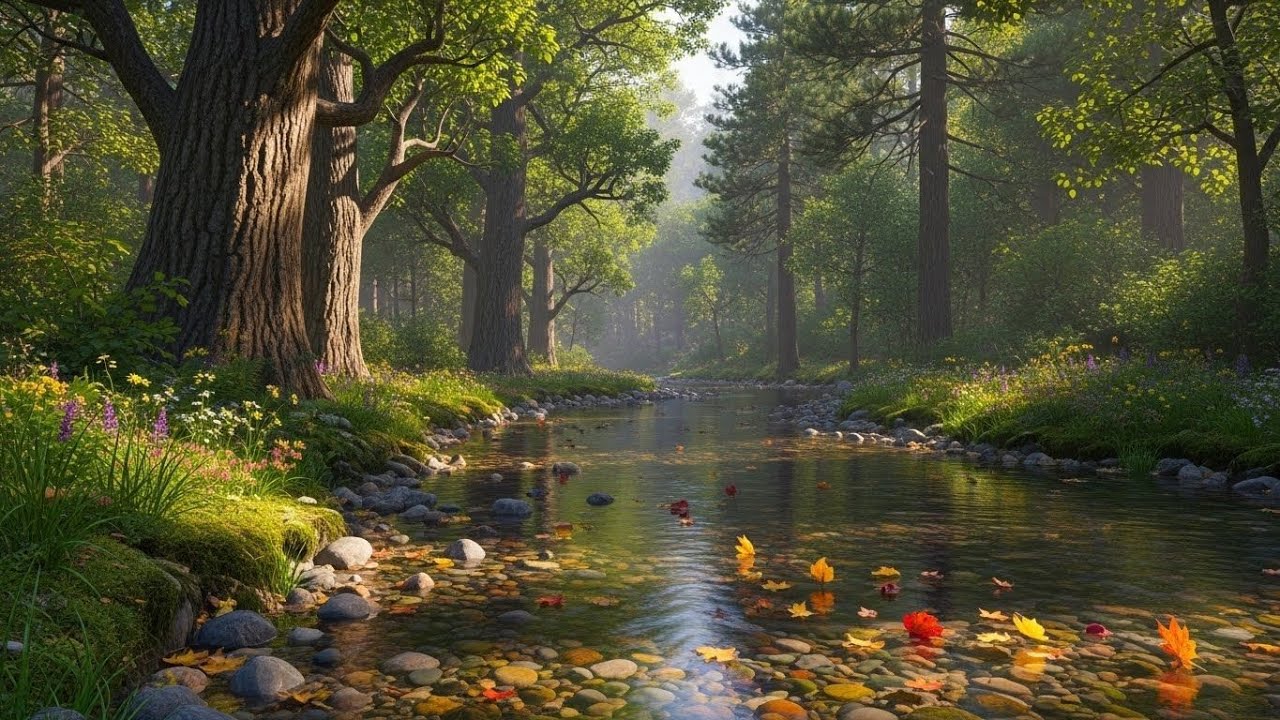 Calm Flowing River 🌿 Peaceful Natural Ambience for Meditation and Deep Sleep #361