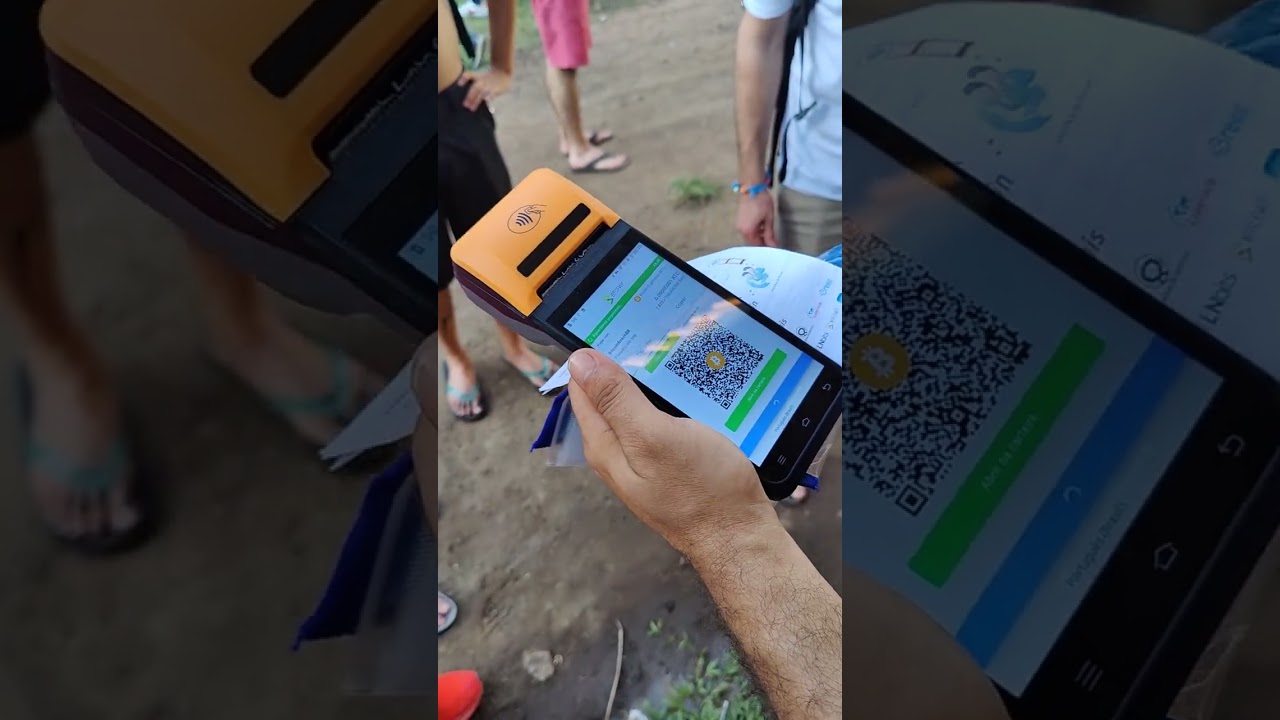 Point of Sales device  Simple, instant ,worldwide, no fees. #Lightning #Bitcoin  in El Zonte 🇸🇻