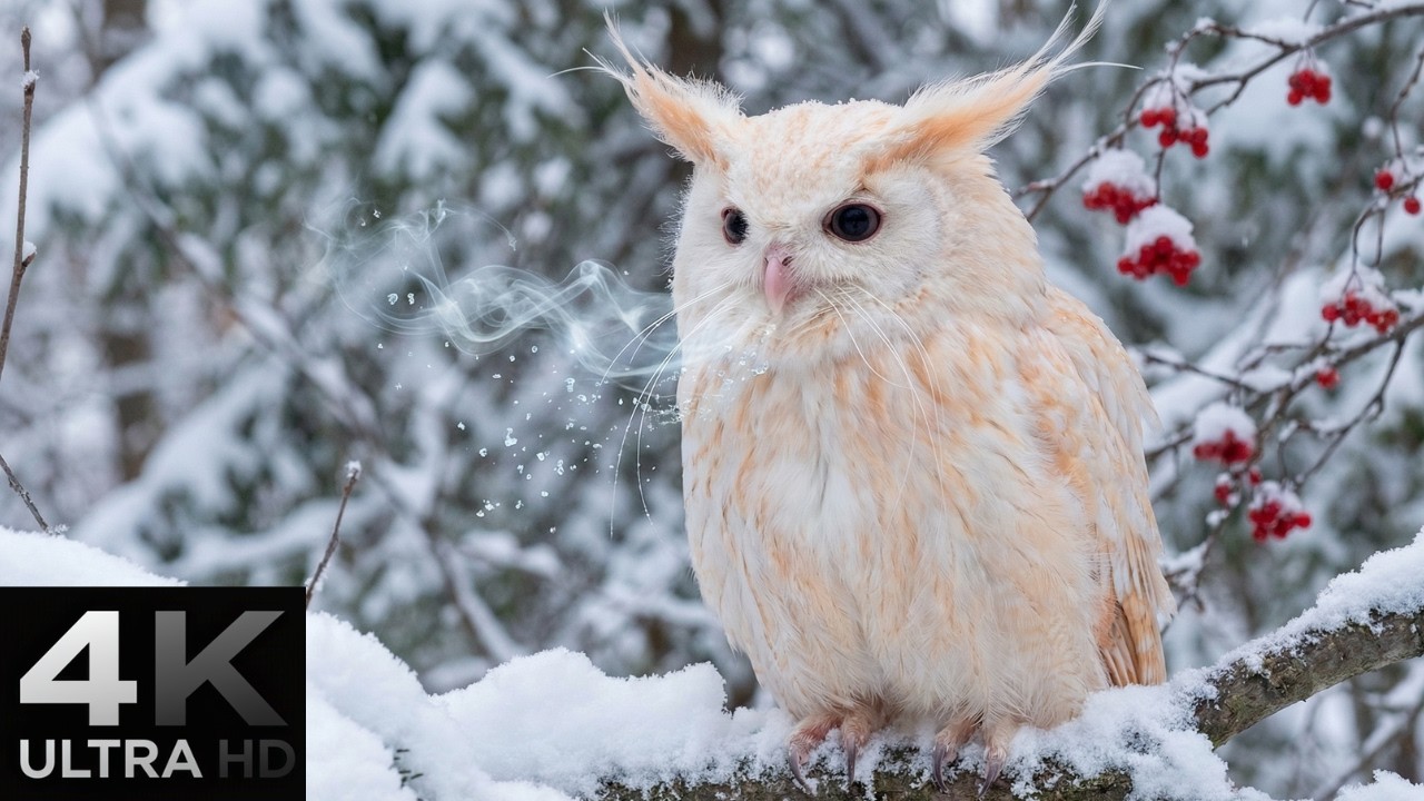 Amazing Rare Birds Living in the Snow ❄️🐦✨ (4K/8K TV)