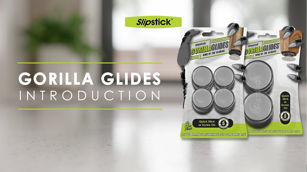 SLIDE FURNITURE EASILY ON CARPET AND TILE FLOORS: Gorilla Glides allow easy movement 1-1/4