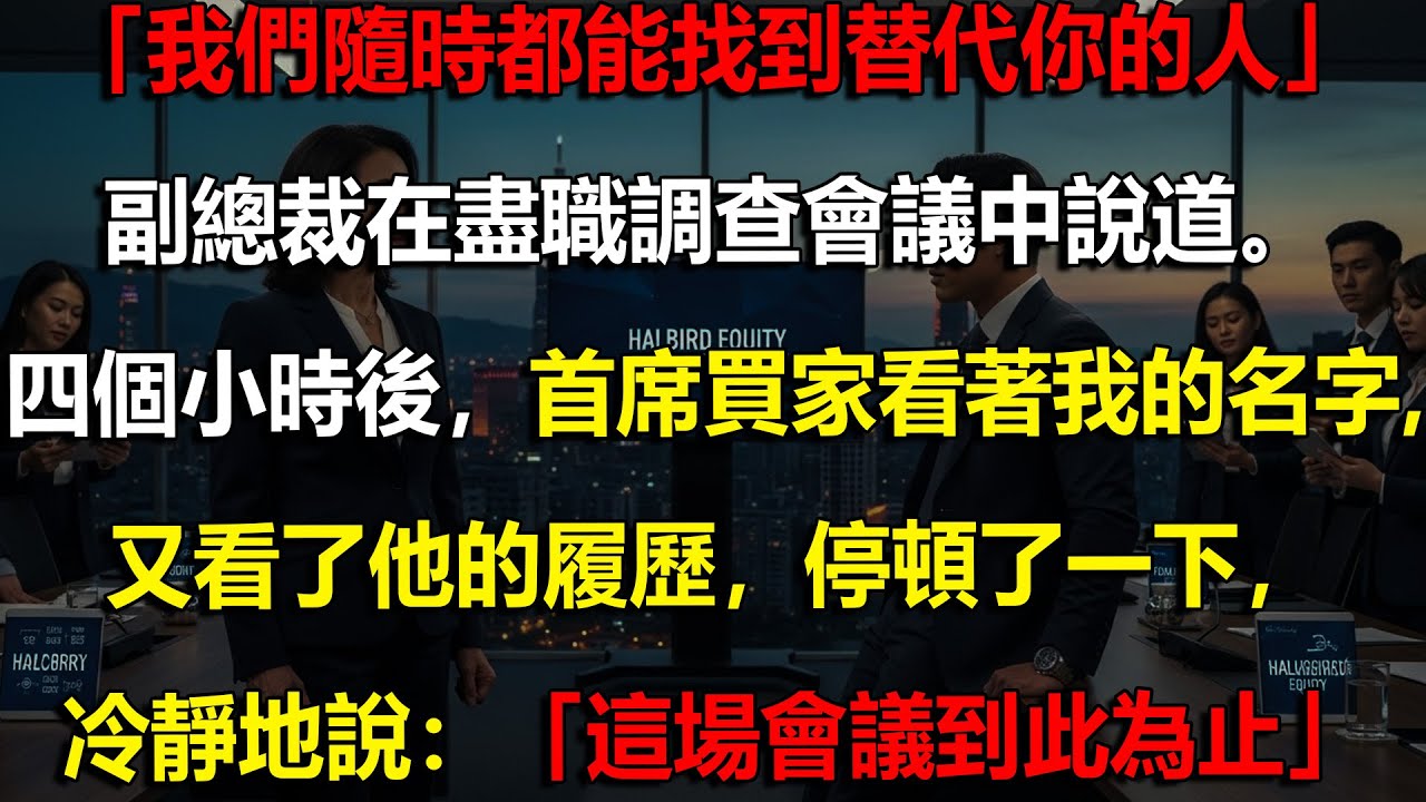🔥副總裁嘲諷我「可被取代」⚡沒想到收購方一句話，直接讓他當場失聲💼💥