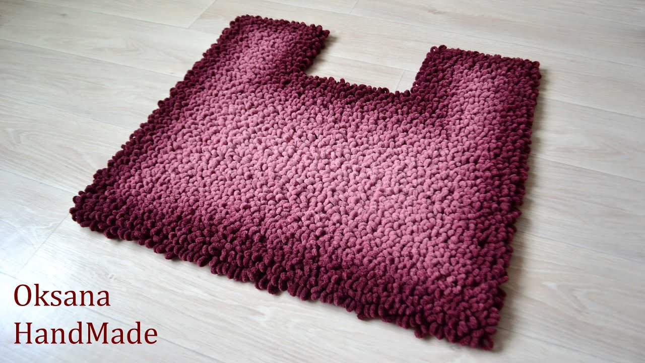 Коврик из Alize Puffy Fine Ombre Batik.