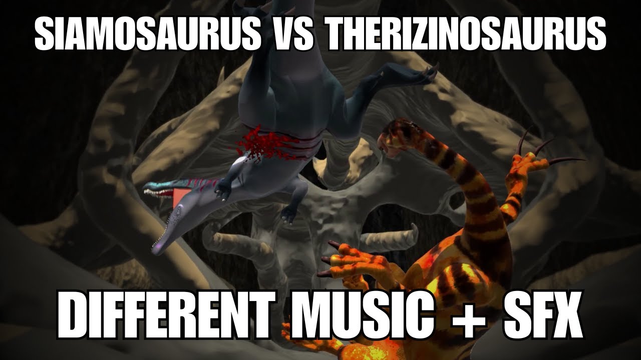 Siamosaurus VS Therizinosaurus | Different Music + SFX