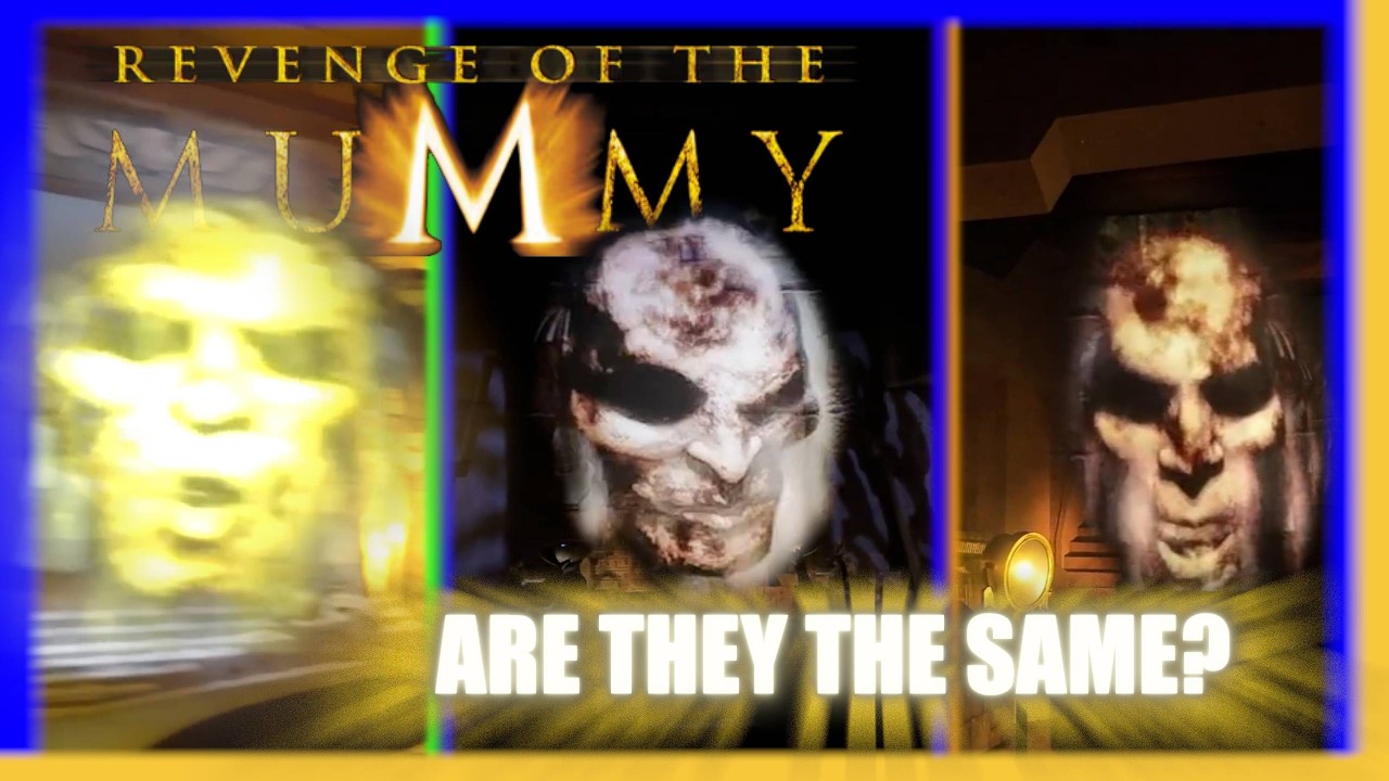 Differences between The Mummy rides at Universal Studios Orlando, Singapore, and Hollywood.