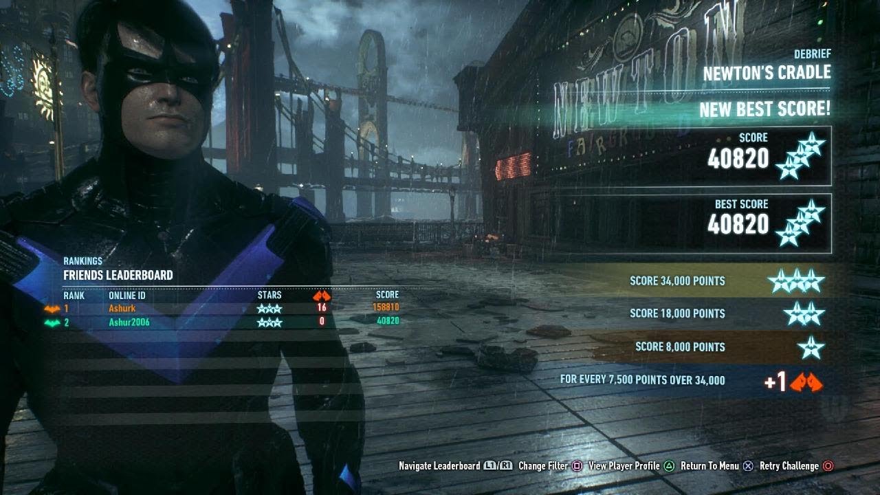 Batman Arkham Knight | Nightwing Newton's Cradle Challenge