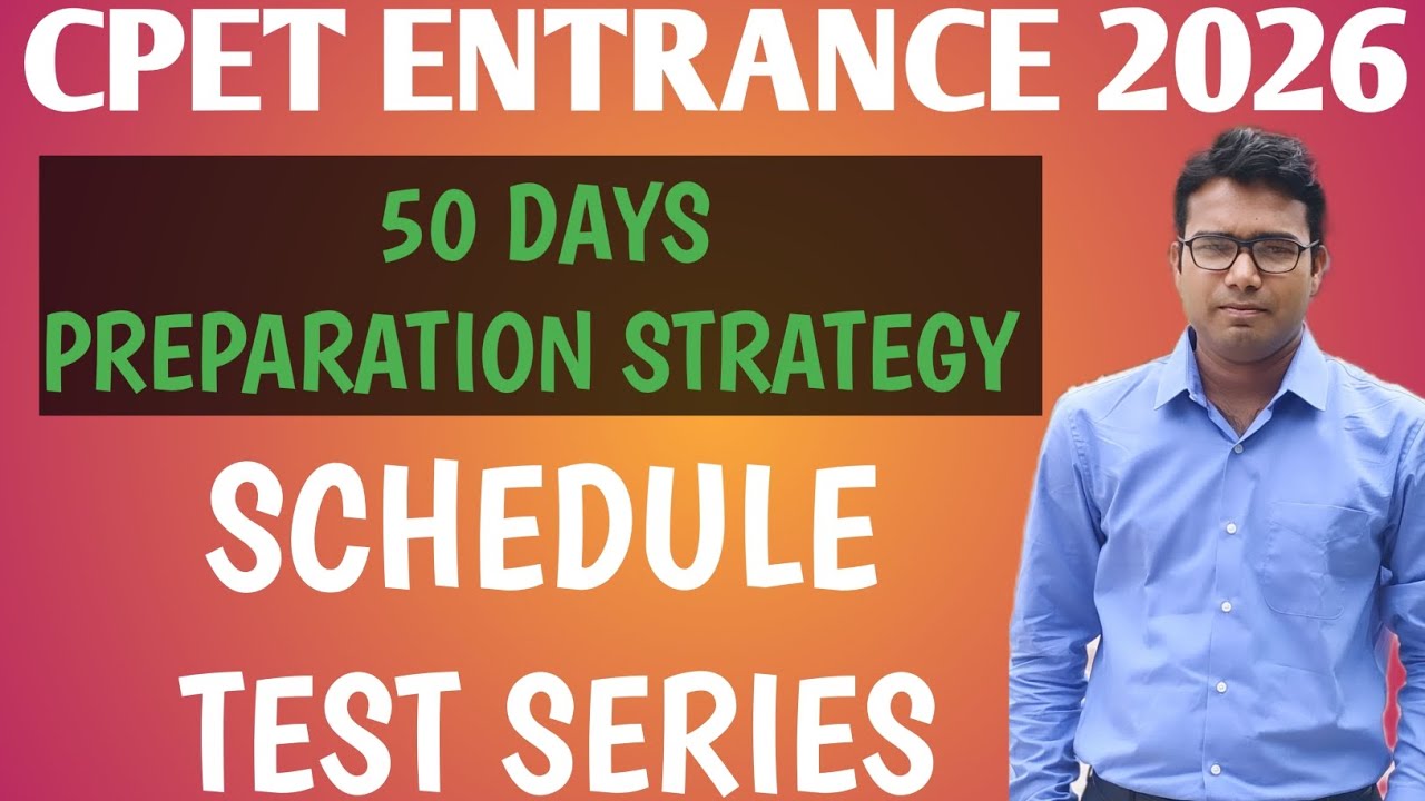 CPET 50 DAYS PREPARATION STRATEGY 2026 ❤️ || TEST SERIES || SCHEDULE || CPET-CHEMISTRY 