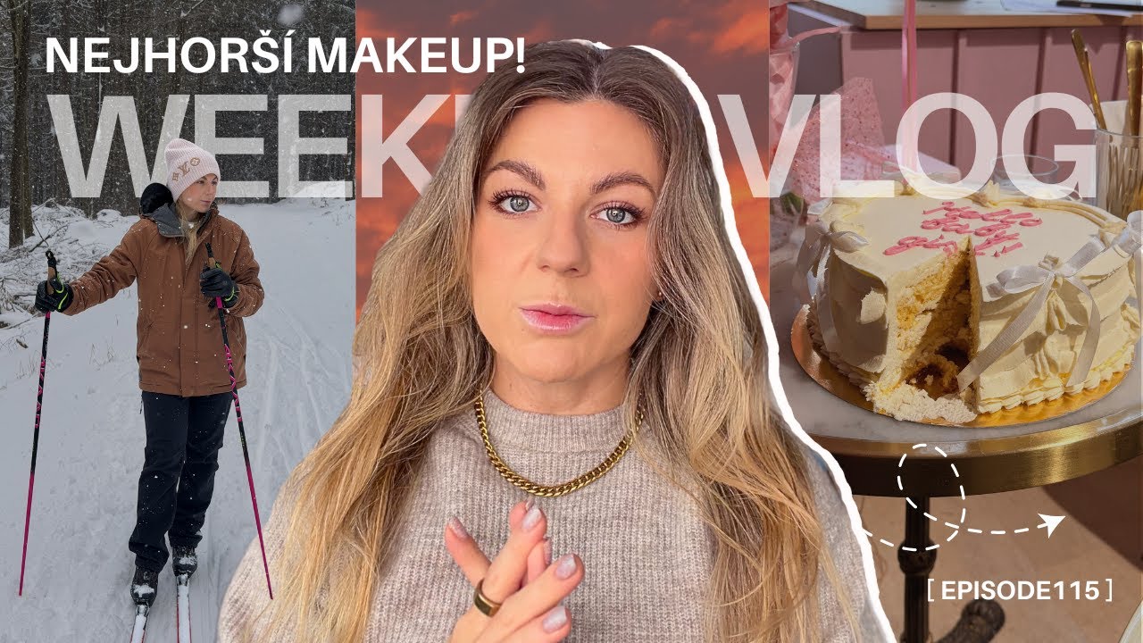 Nový rok! GRWM & nejhorší makeup 😬 neumím běžkovat, jsem nemocná, složité líčení 🫣