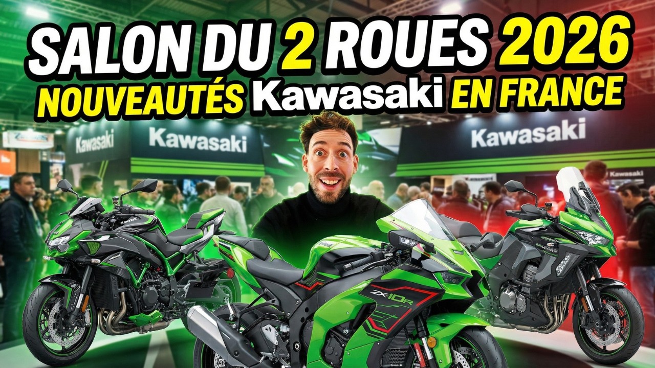Kawasaki 2026 : les nouveautés du stand au Salon du 2 Roues de Lyon