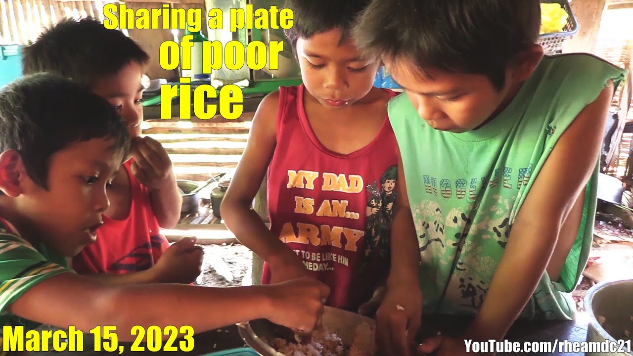These Siblings Share a Plate of Rice. Life in Poverty of the Grassroots Filipinos in the Philippines