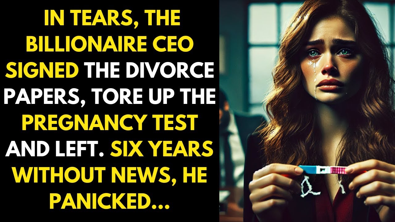 In tears the Billionaire CEO Signed the divorce,tore up the pregnancy test and left.Six years later