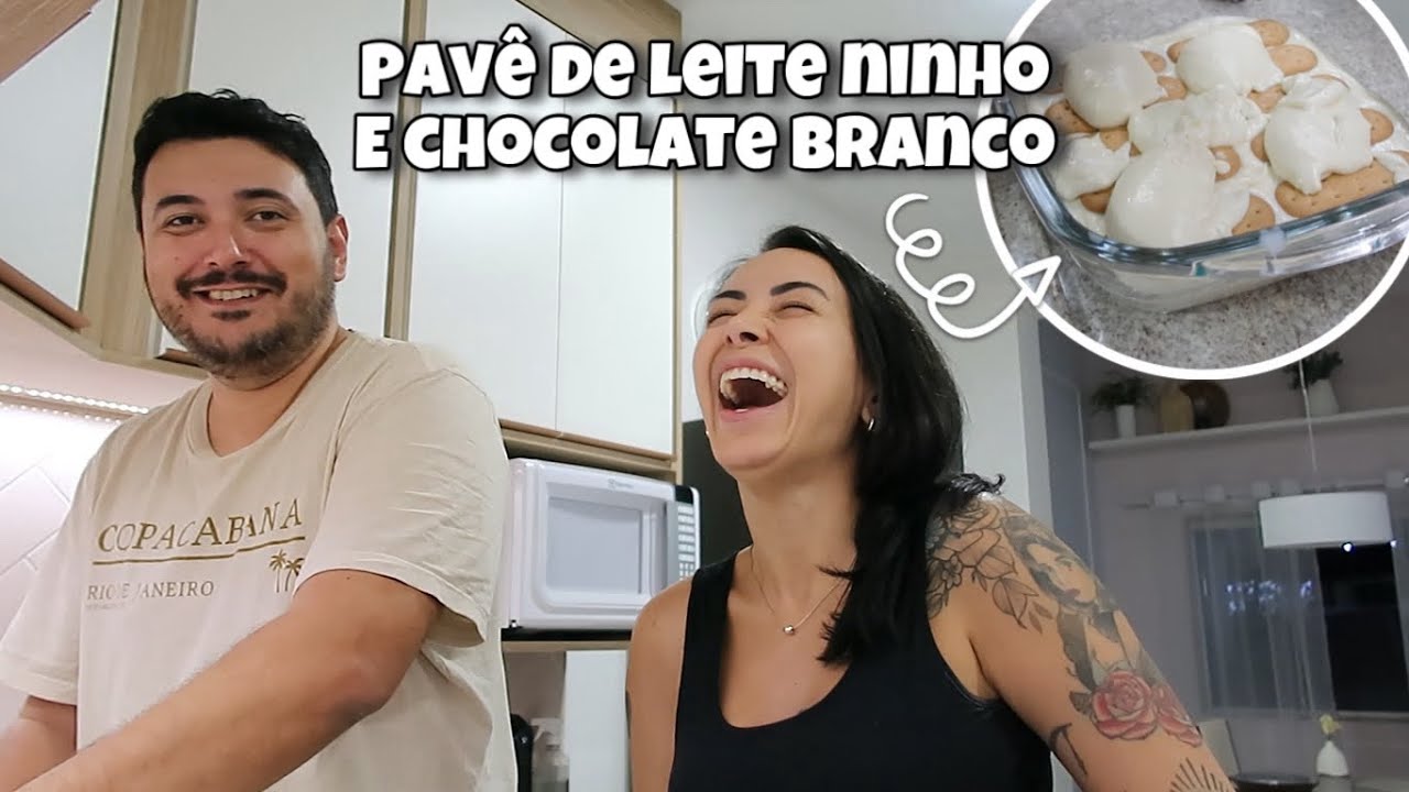 PAV&Ecirc; DE LEITE NINHO COM CHOCOLATE BRANCO #isanacozinha