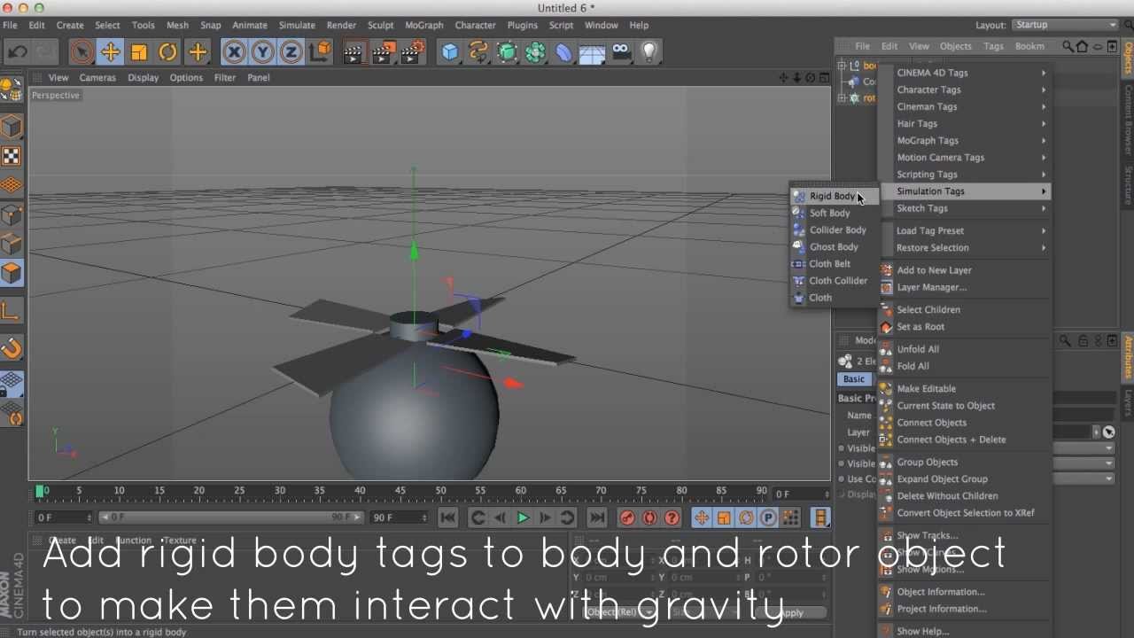 Cinema 4D training tutorial - aerodynamics helicopter