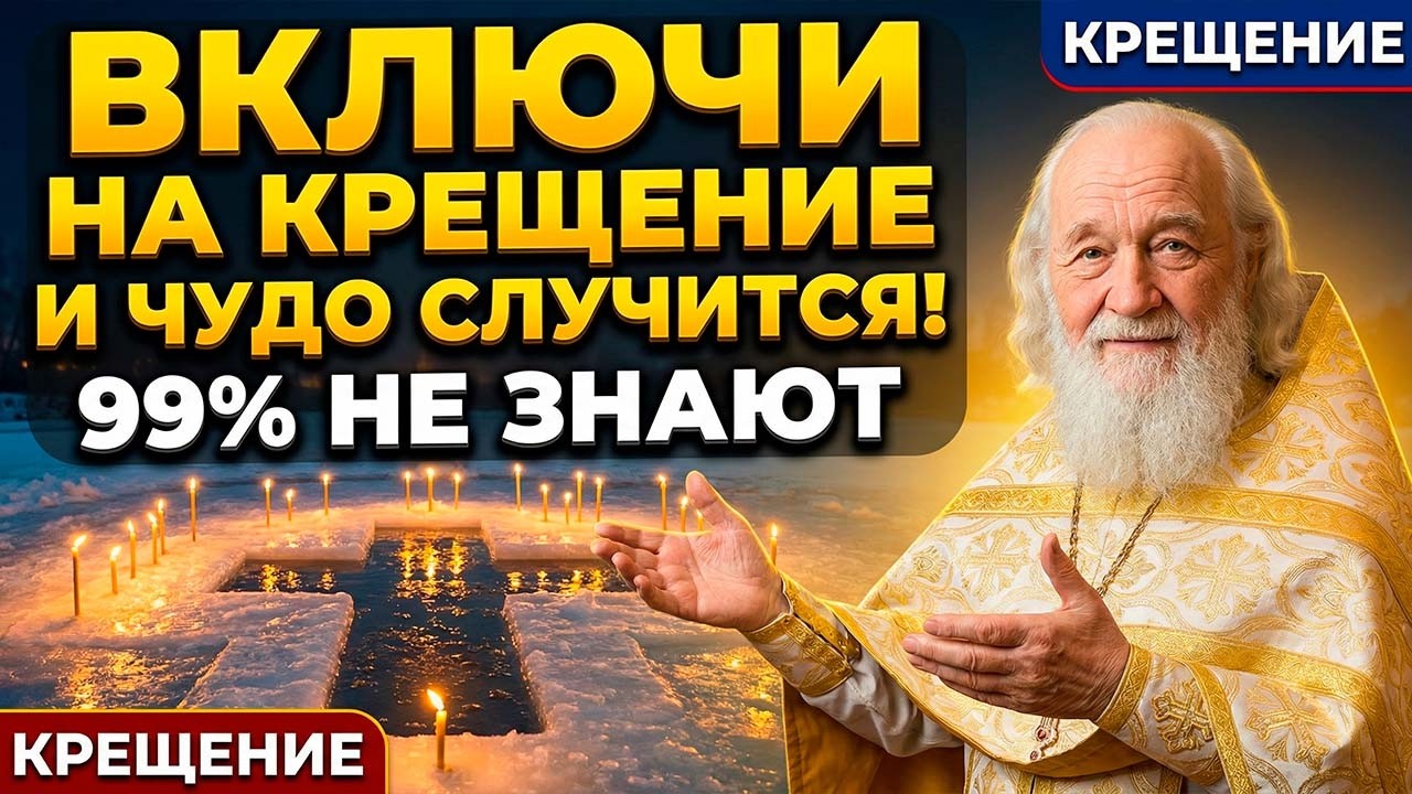 ВКЛЮЧИТЕ ЭТУ МОЛИТВУ НА КРЕЩЕНИЕ ГОСПОДНЕ — И ЧУДО СЛУЧИТСЯ! 99% не знают об этой силе!