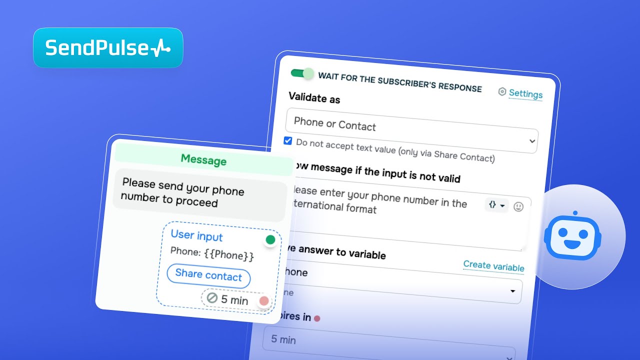 How to Save User Input to Chatbot Variables #SendPulse #Howto
