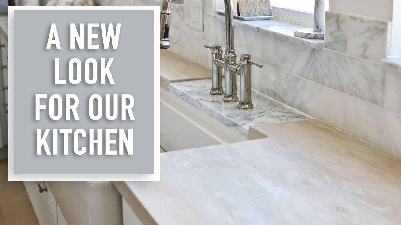 Refinishing our DIY Butcher Block Countertops and a New Look for the Kitchen