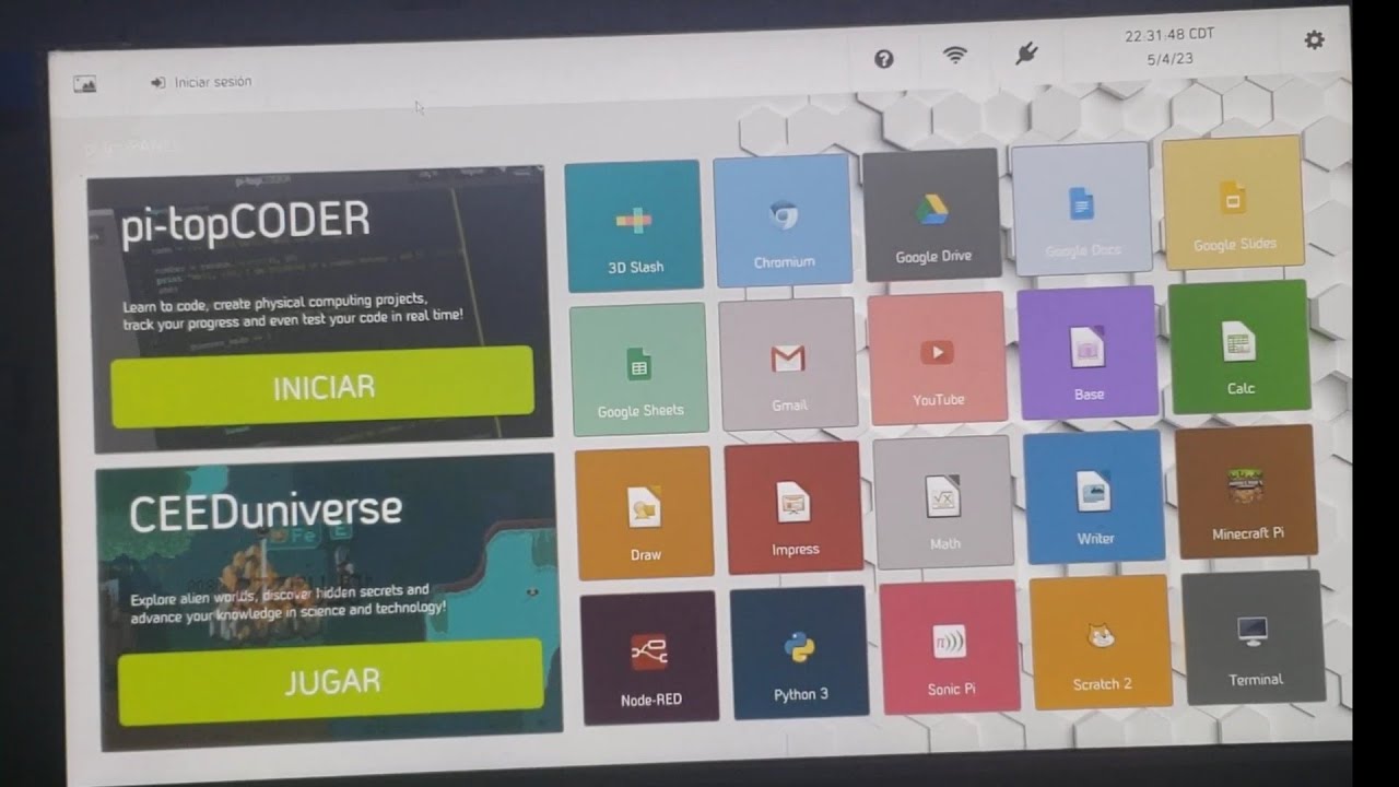 Probando la interface de PI-TOP
