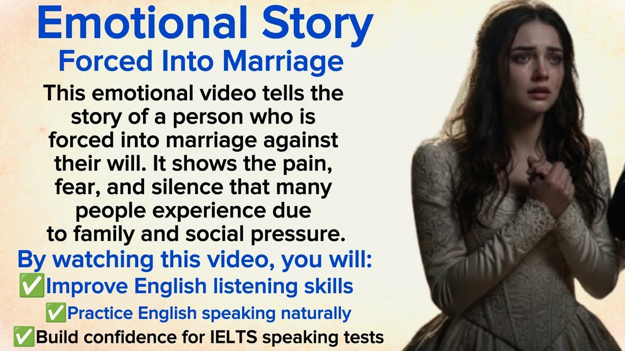 An Emotional Story: Forced Into Marriage | Improve English Speaking Skills ⭐ Level 3 IELTS Practice