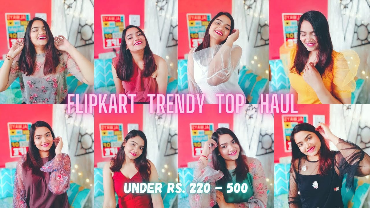 Flipkart Trendy Top Haul *8 TOPS* || Everything Under Rs. 500/-  || Tryon And Review || Supii
