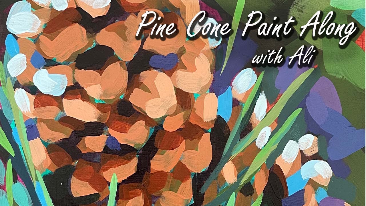 Pine Cone Paint Along