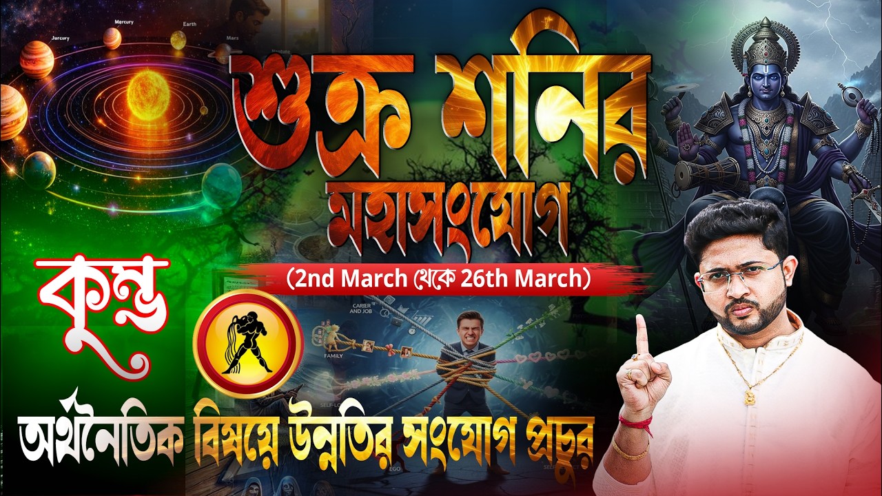 কুম্ভ 🏺 রাশি। Aquarius Sign 🏺 ♒।   শুক্র শনির মহাসংযোগ ।